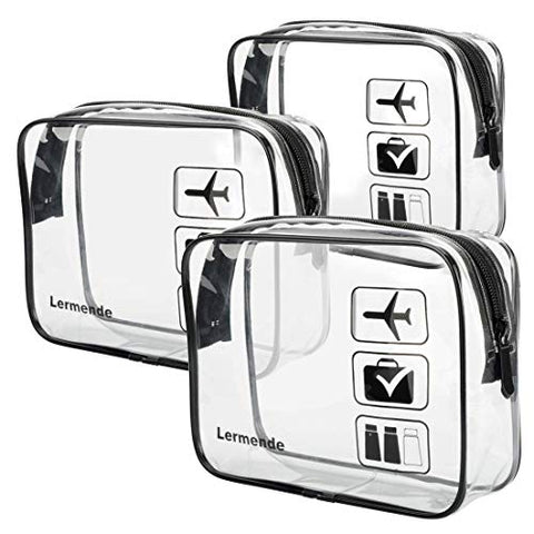 3pc Lermende TSA Approved Toiletry Bags