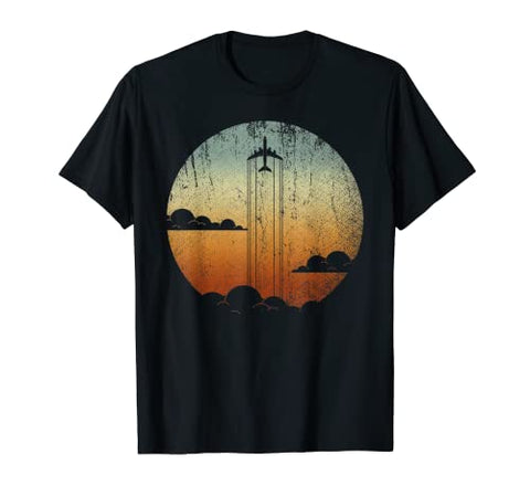 Retro Flying Airplane Plane Flight Pilot T-Shirt