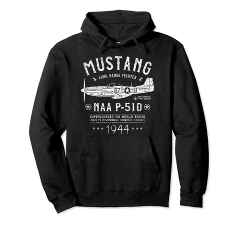 P-51 Mustang Fighter Plane Pullover Hoodie