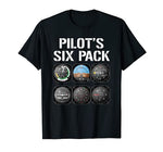 Pilot's Six Pack T-shirt