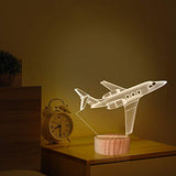 Airplane Night Light 3D Illusion Lamp, Soft Warm Colors