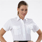 Van Heusen Women's Aviator Pilot Short Sleeve Shirt